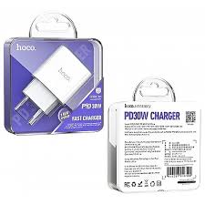 Сетевой адаптер HOCO C76A Pro Majestic single port PD30W charger, белый