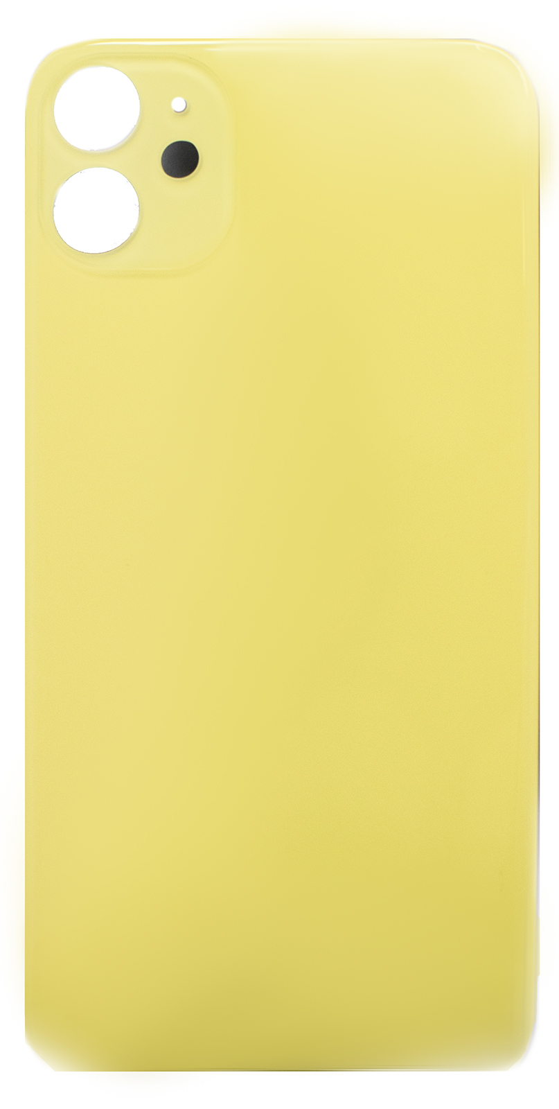 Задняя крышка iPhone 11 стеклянная, легкая установка, желтая (CE)