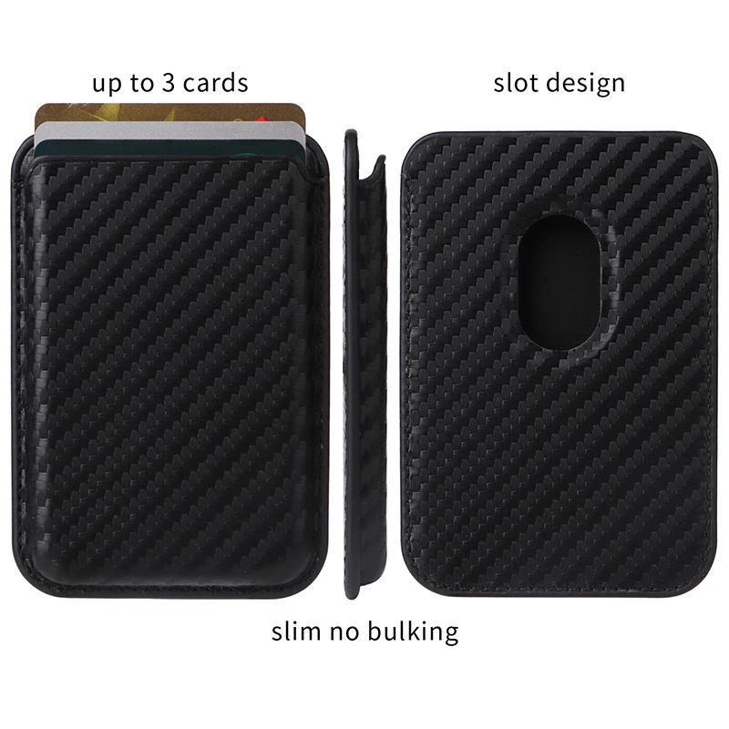 Картхолдер с текстурой карбона, MagSafe, черный
