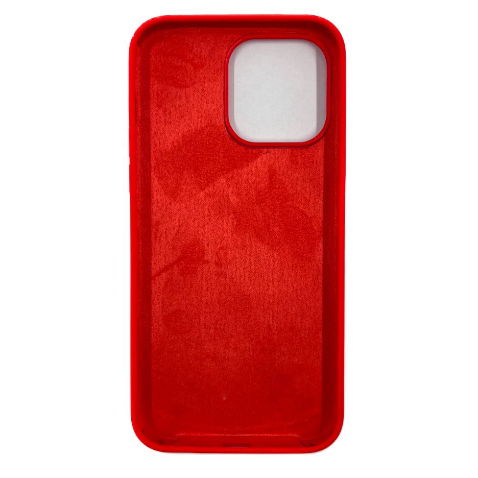 Чехол силиконовый гладкий Soft Touch iPhone 14 Pro Max, красный №14 (закрытый низ)