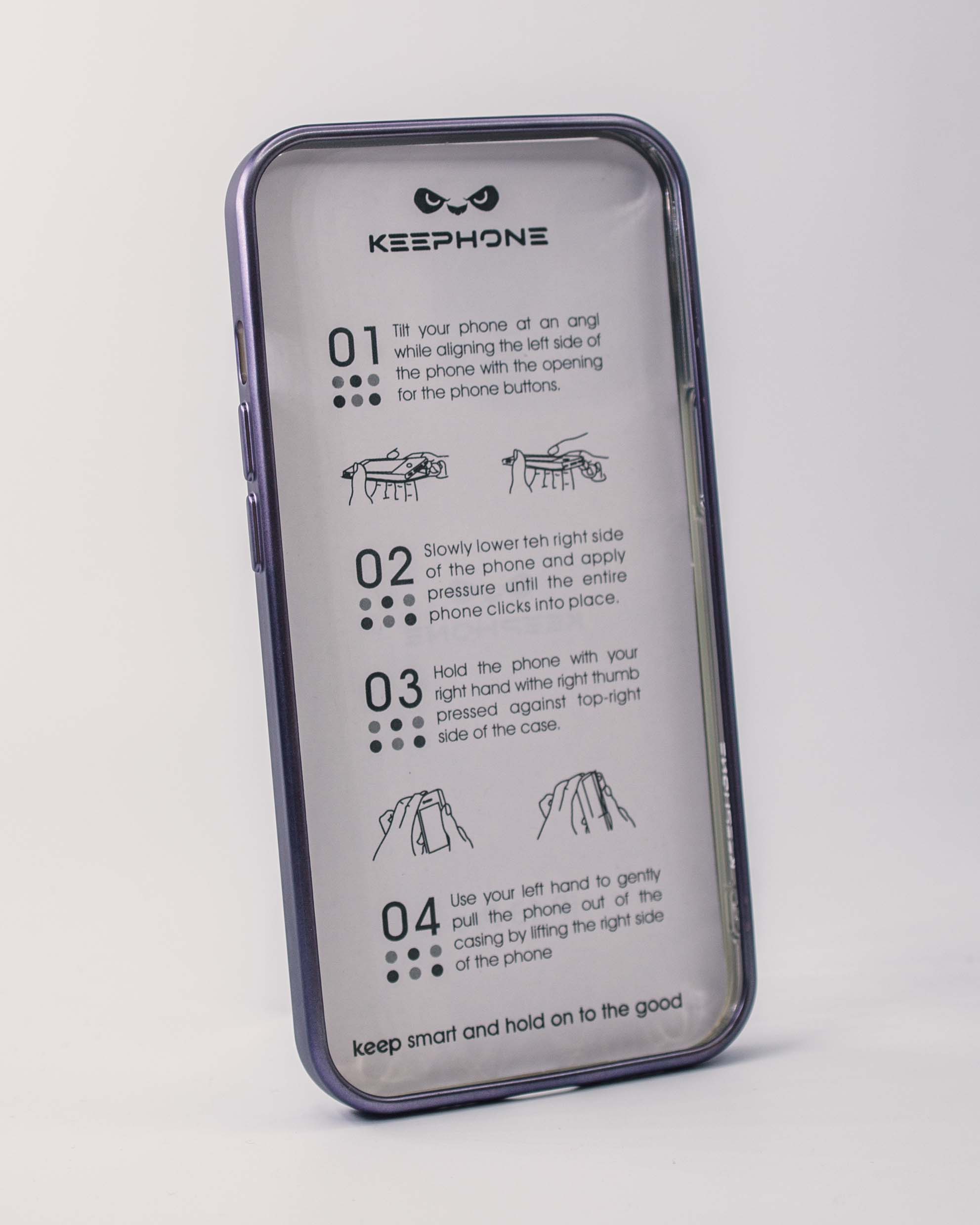 Чехол KeepHone iPhone 13 Pro с защитной линзой, фиолетовый