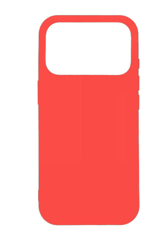 Чехол силиконовый гладкий Soft Touch iPhone 17 Pro, красный (закрытый низ)