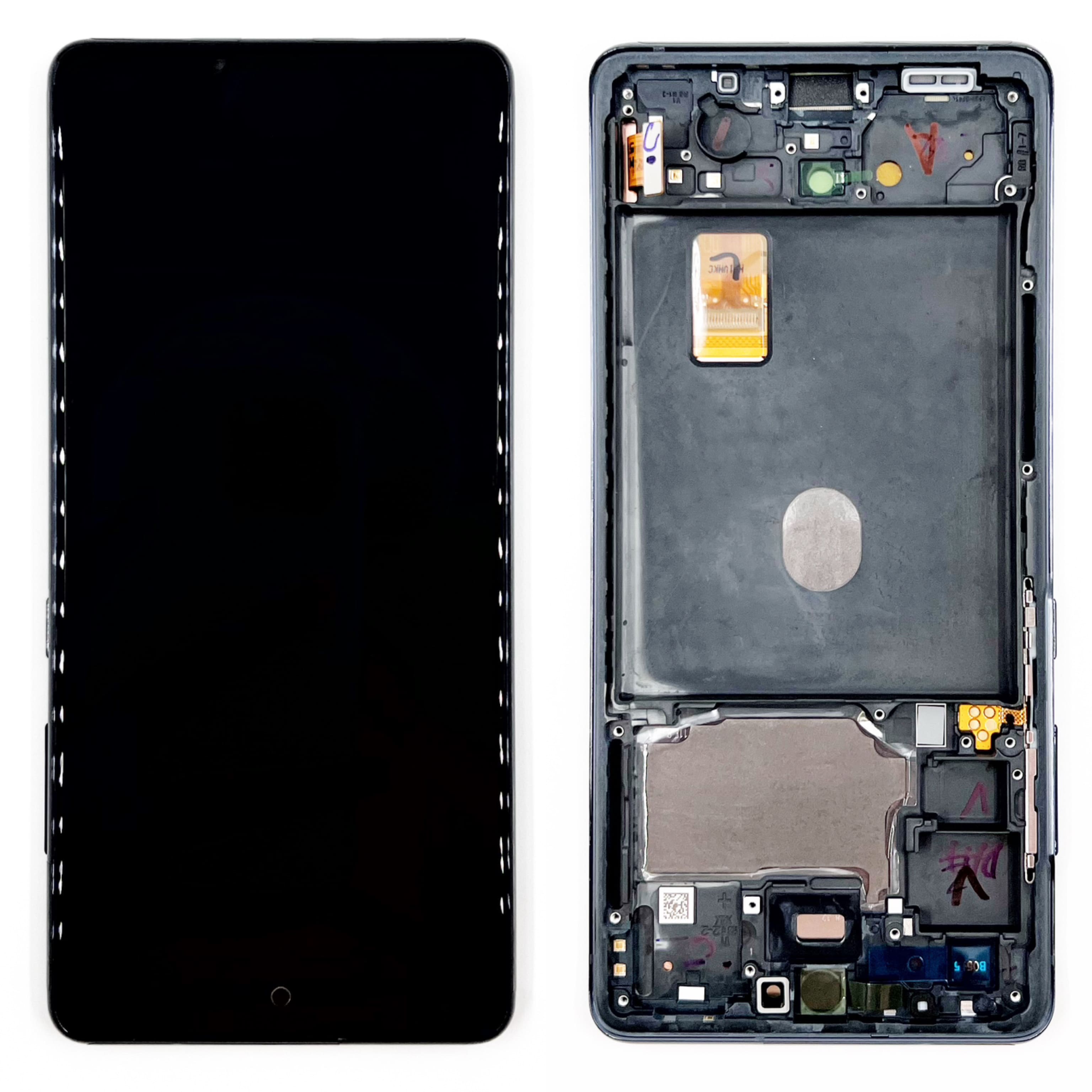 Дисплей Samsung G780F/ G781B Galaxy S20 FE в сборе с тачскрином и рамкой, Черный (OR100%)