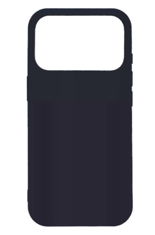 Чехол силиконовый гладкий Soft Touch iPhone 17 Pro Max, чёрный (закрытый низ)