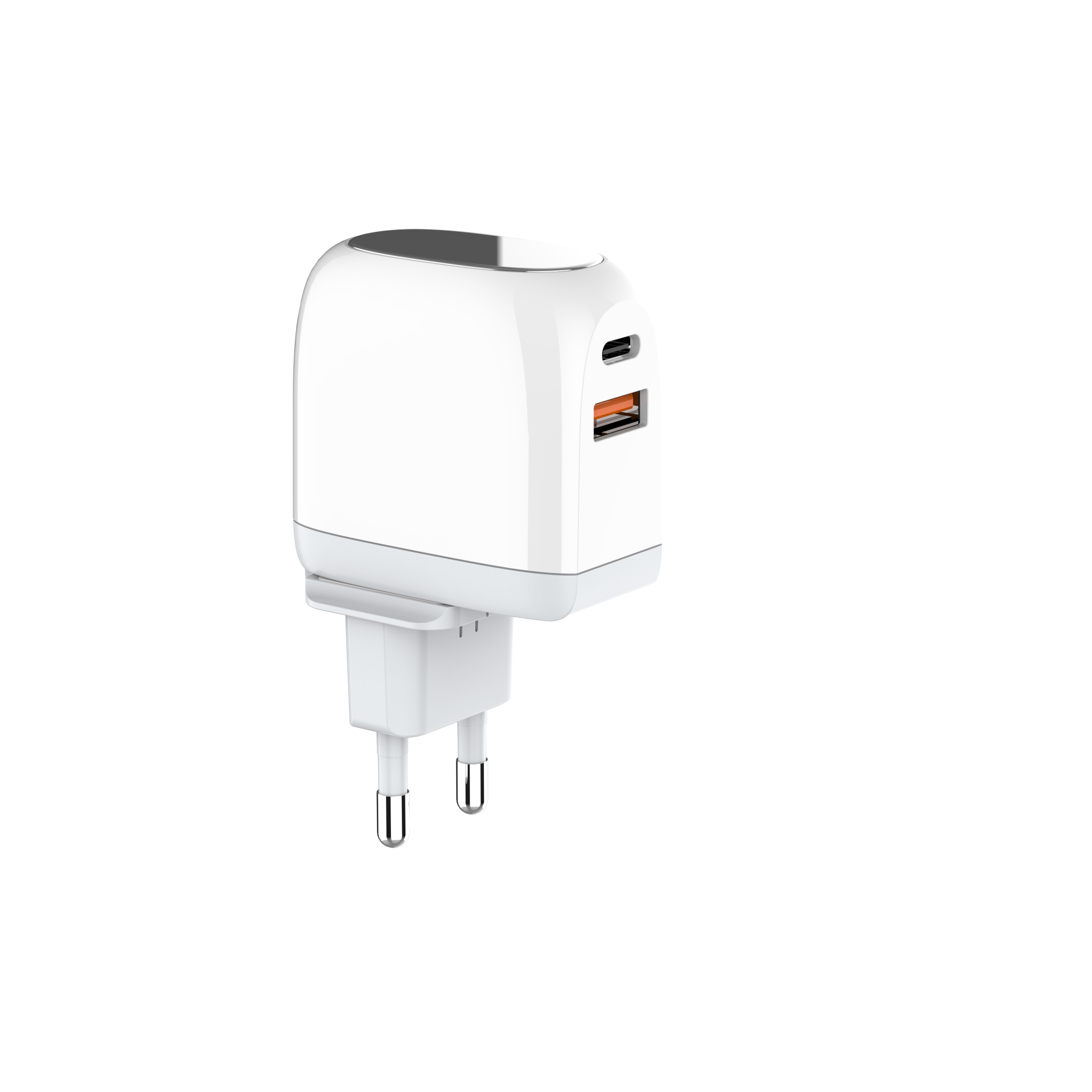 Сетевой USB адаптер LDNIO A2522C (2 USB, PD + QC 3.0, 33W с Кабелем Type-C, белый