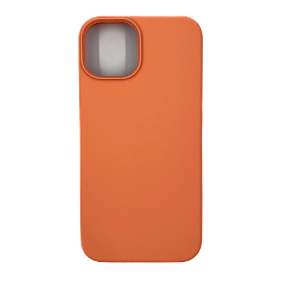 Чехол силиконовый гладкий Soft Touch iPhone 14, персиковый №44 (закрытый низ)