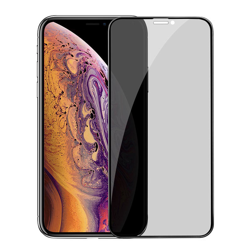 Защитное стекло iPhone X/ XS/ 11 Pro Приват, черное