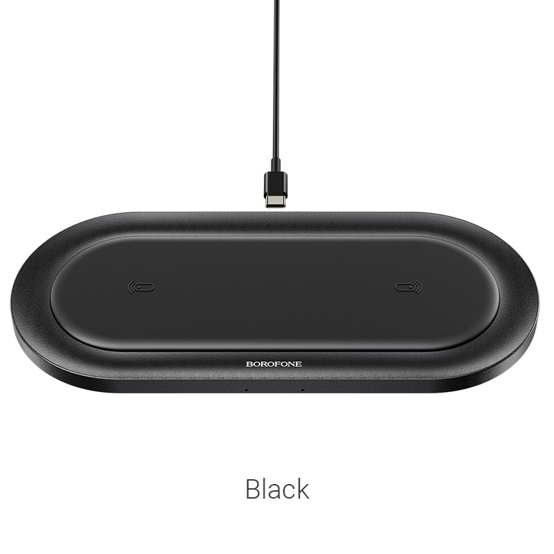 Беспроводное зарядное устройство BOROFONE BQ7 Prominent dual 10W Wireless Charger, черный