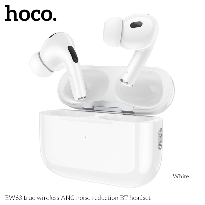 Беспроводные наушники HOCO EW63 Bluetooth True wireless ANC noise reduction BT headset, белые