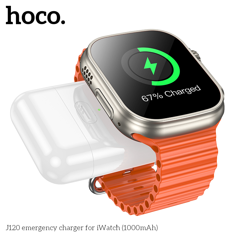 Внешний аккумулятор Power Bank 1000 mAh HOCO J120 Emergency charger for iWatch, белый