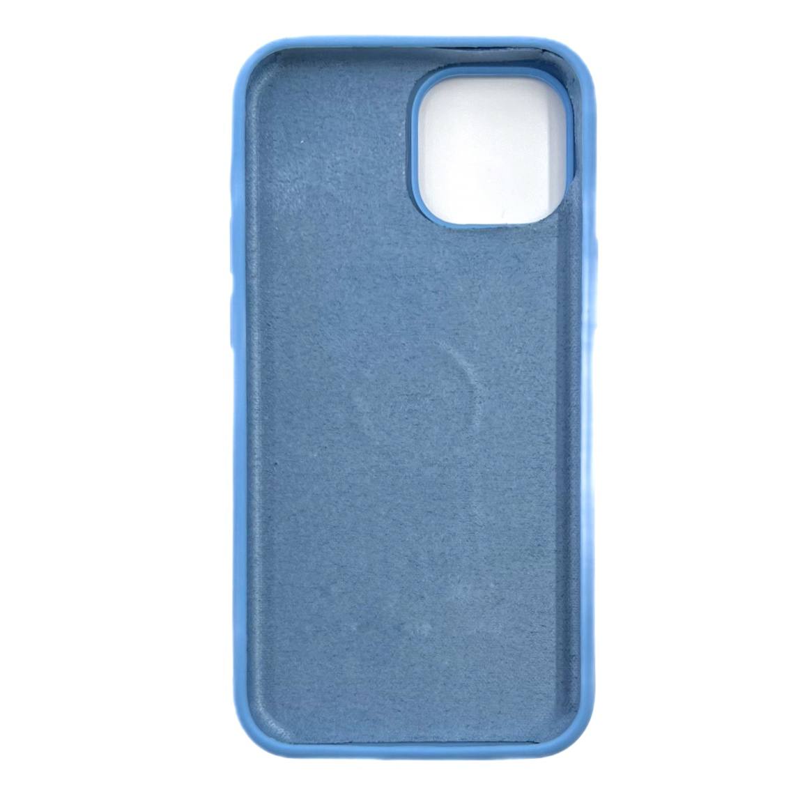 Чехол силиконовый гладкий Soft Touch iPhone 13 mini, светло-синий (закрытый низ)