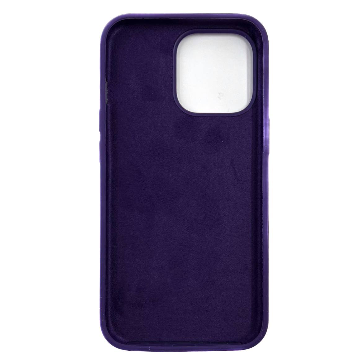 Чехол силиконовый гладкий Soft Touch iPhone 13 Pro, фиолетовый №30 (закрытый низ)