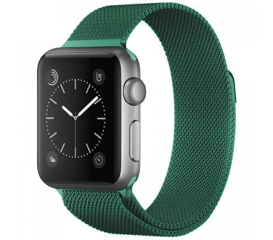 Ремешок Milanese Loop (Миланская петля) для Apple Watch 42/ 44/ 45 мм Green
