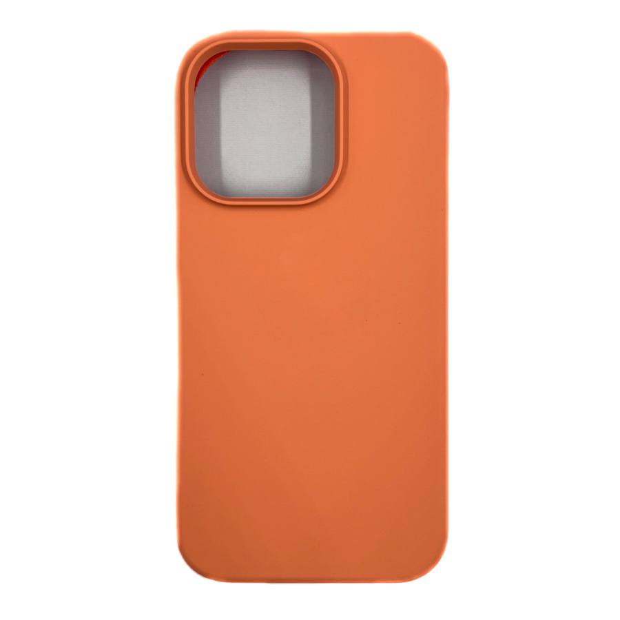 Чехол силиконовый гладкий Soft Touch iPhone 14 Pro, персиковый №44 (закрытый низ)