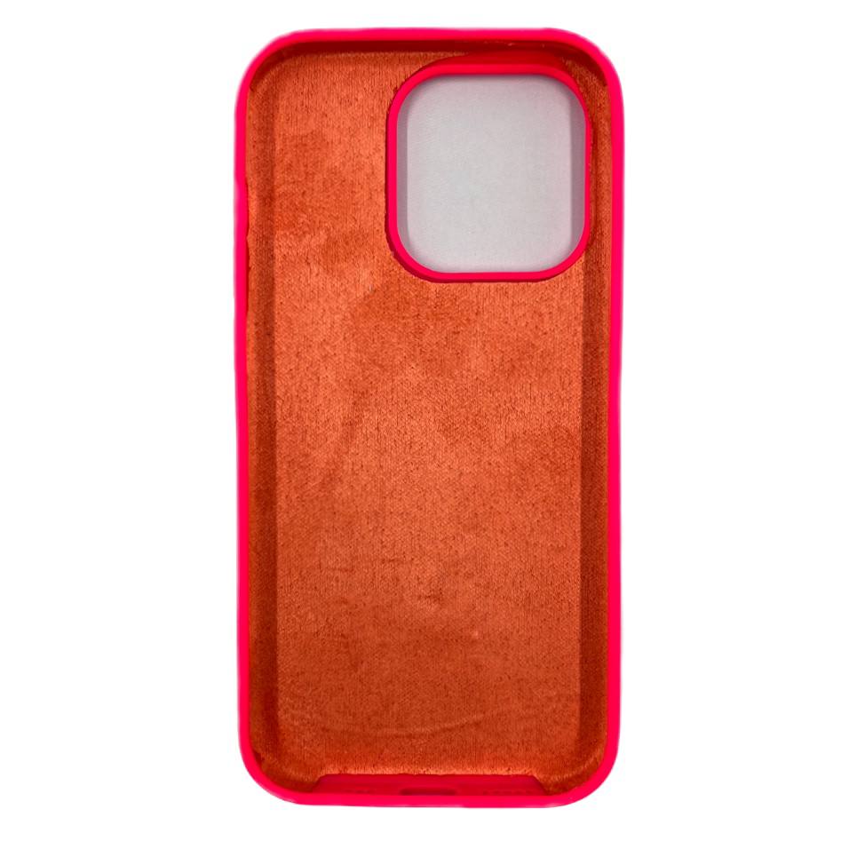 Чехол силиконовый гладкий Soft Touch iPhone 14 Pro Max, фуксия (пурпурный) №62 (закрытый низ)