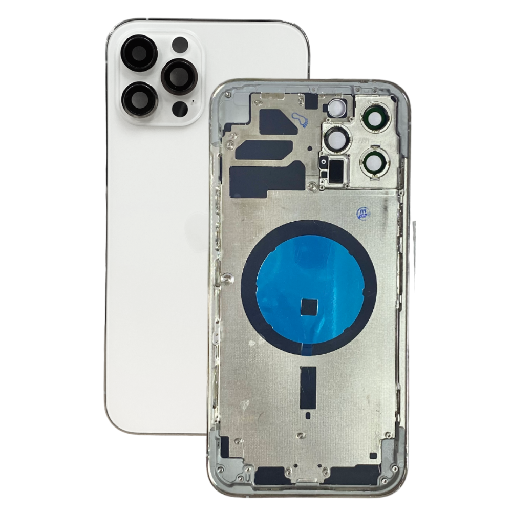 Задняя крышка/ Корпус iPhone 12 Pro Max в сборе с рамкой, белый (CE)