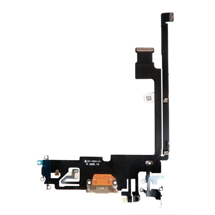 Шлейф iPhone 12/ 12 Pro с разъемом зарядки, золото (Org)