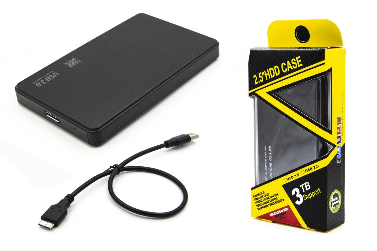 Кейс USB3.0 S2511U3_Black для HDD/ SSD SATA 2.5'' пластиковый