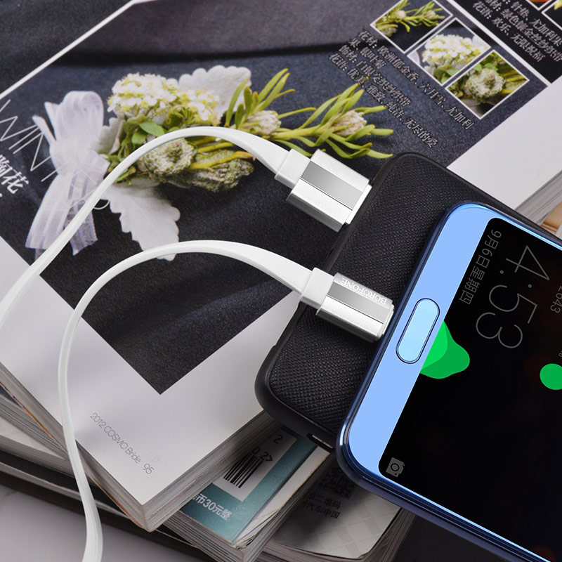 USB кабель micro USB BOROFONE BU8 Glory (100см), белый