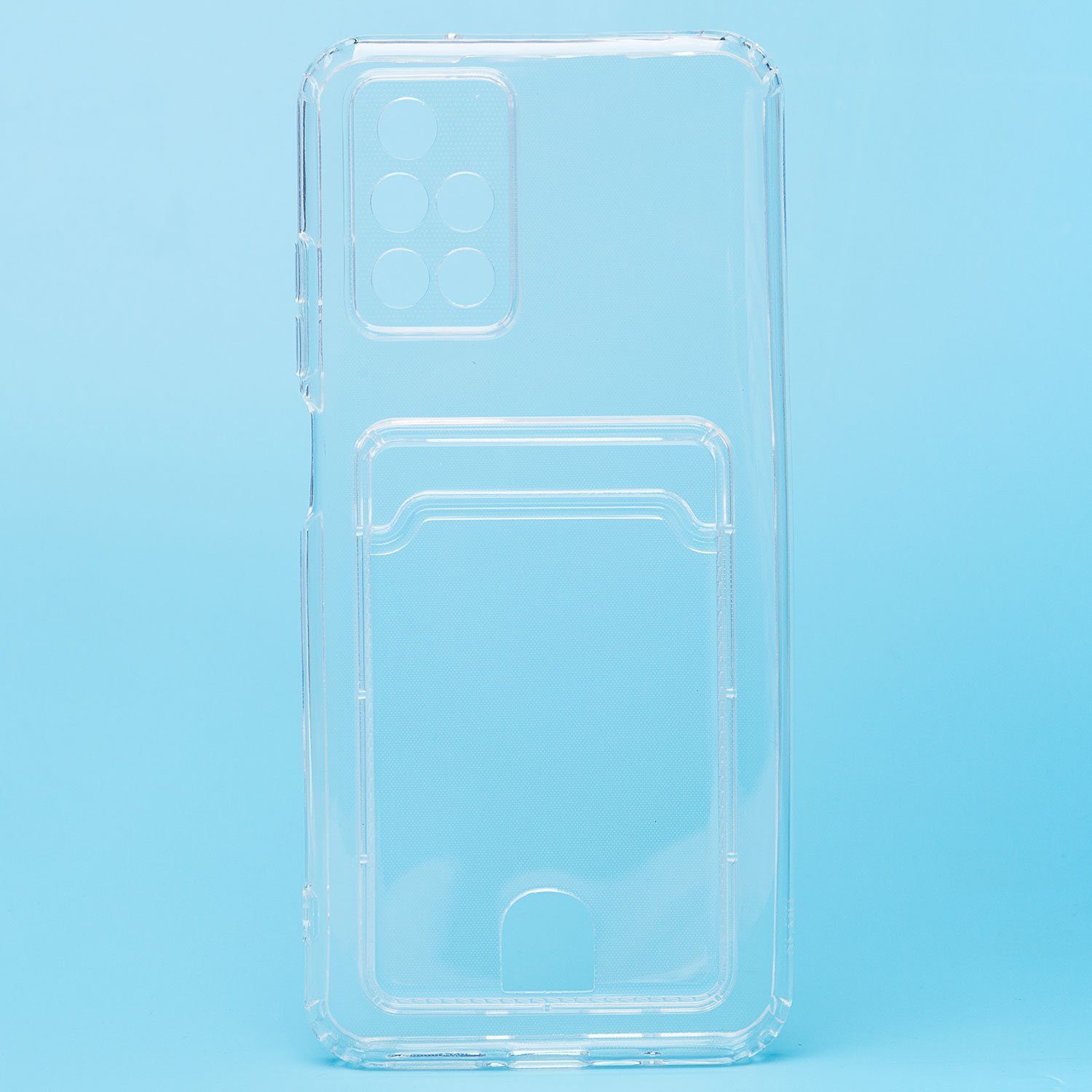 Чехол силиконовый с картхолдером Xiaomi Redmi 10 2022, прозрачный
